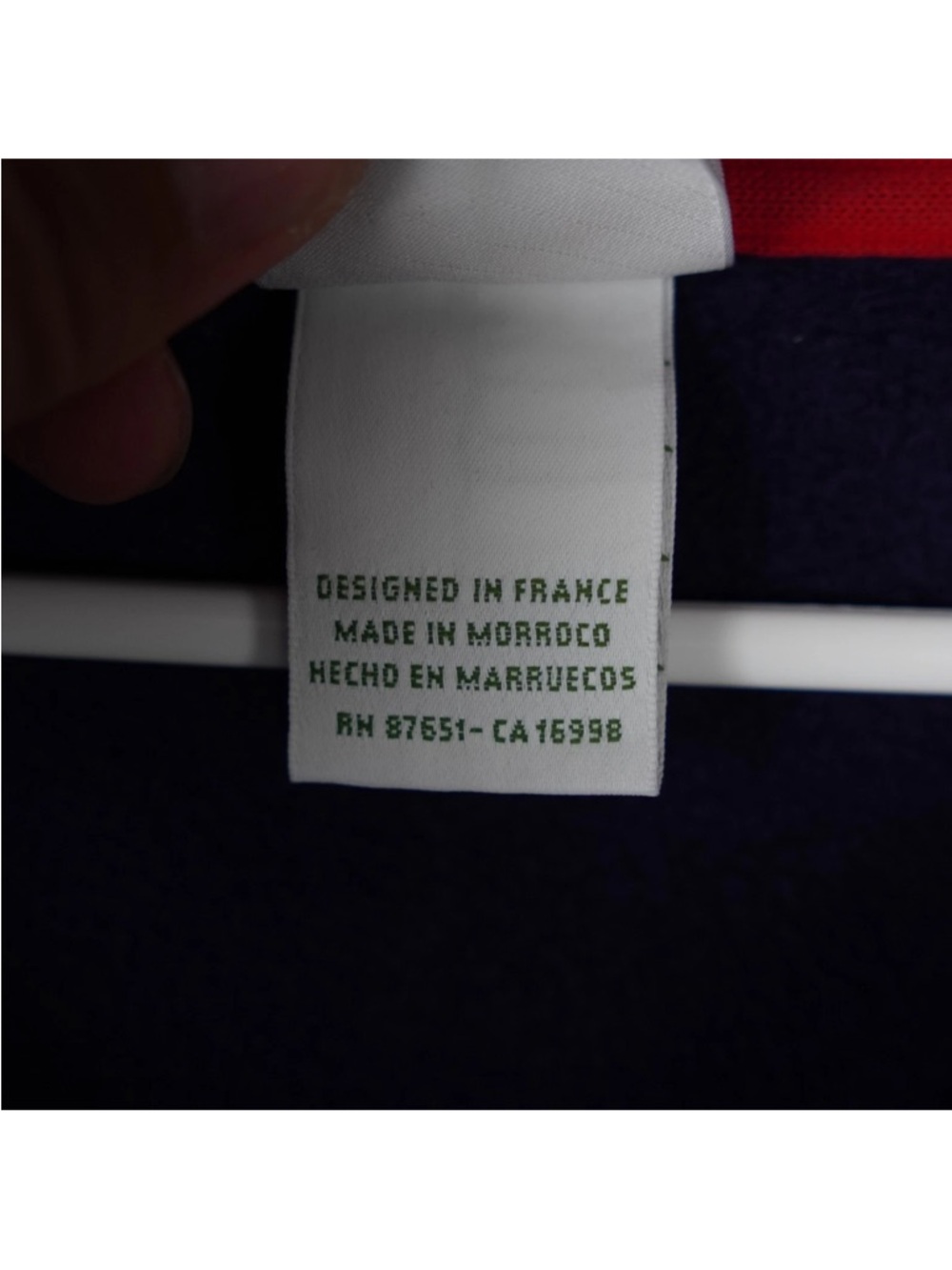 Lacoste Sport Mens Sweater Size 8 Blue 1/4 Zip Knit Preppy Pullover - Picture 10 of 13